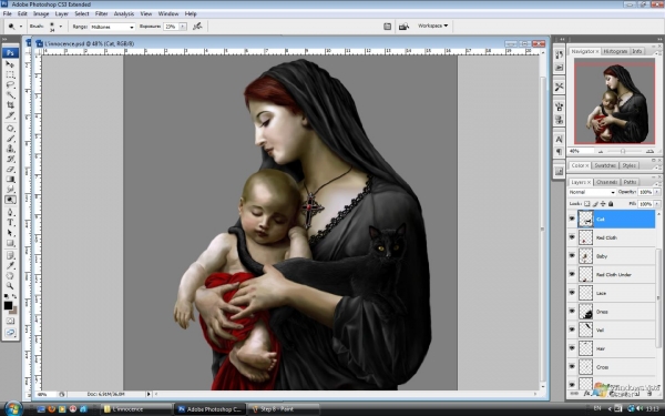 Creation of L'innocence Sombre: Step 8